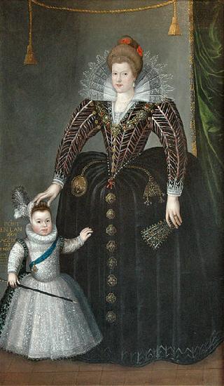 Charles Martin Portrait of Maria de' Medici and her son Louis XIII oil painting image